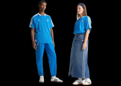 adidas Real Madrid Terrace Icons Jersey Blue Bird White