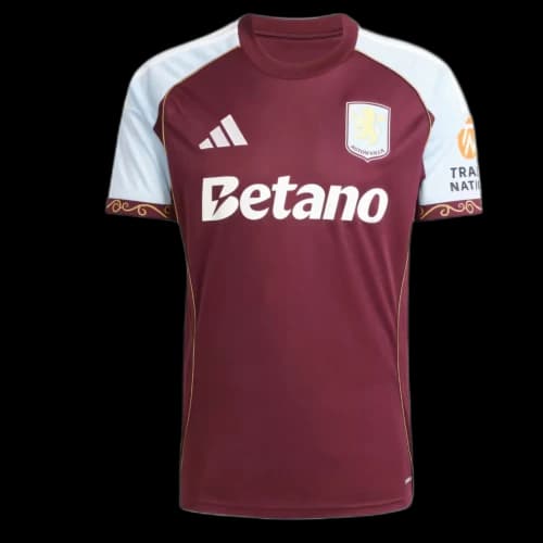 adidas Aston Villa FC 25/26 Home Jersey Maroon Glow Blue