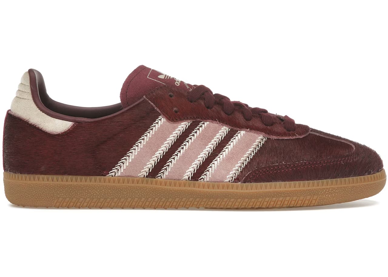adidas Samba OG Maroon Sand Strata Pony (Women's)