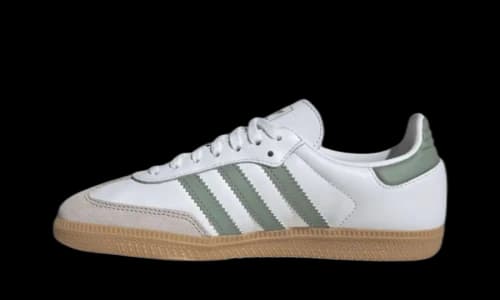 adidas Samba OG Cloud White Silver Green (GS)