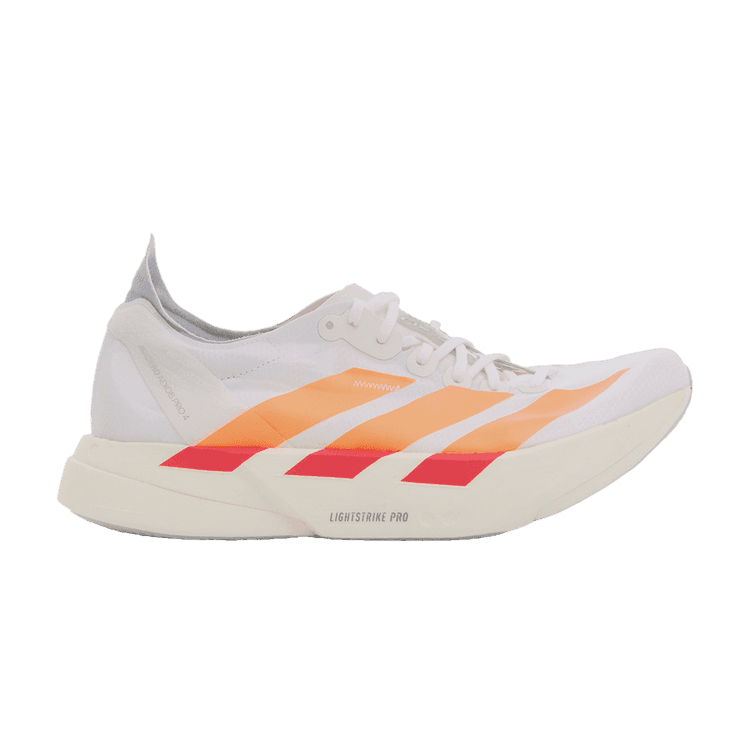 adidas Adizero Adios Pro 4 White Lucid Orange Red