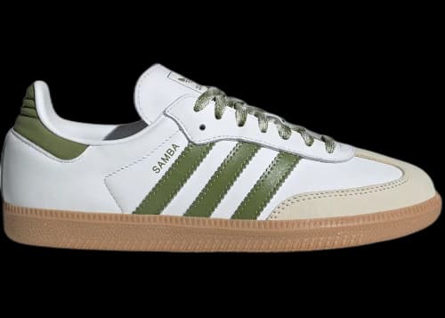adidas Samba OG Cloud White Tech Olive Gum (Women's)