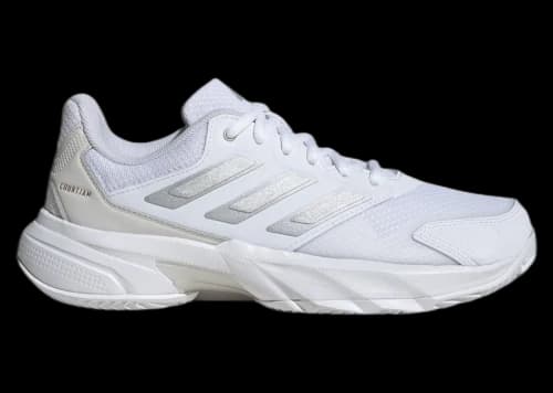 adidas Courtjam Control 3 Clay Cloud White Silver Metallic Grey One (Women's)