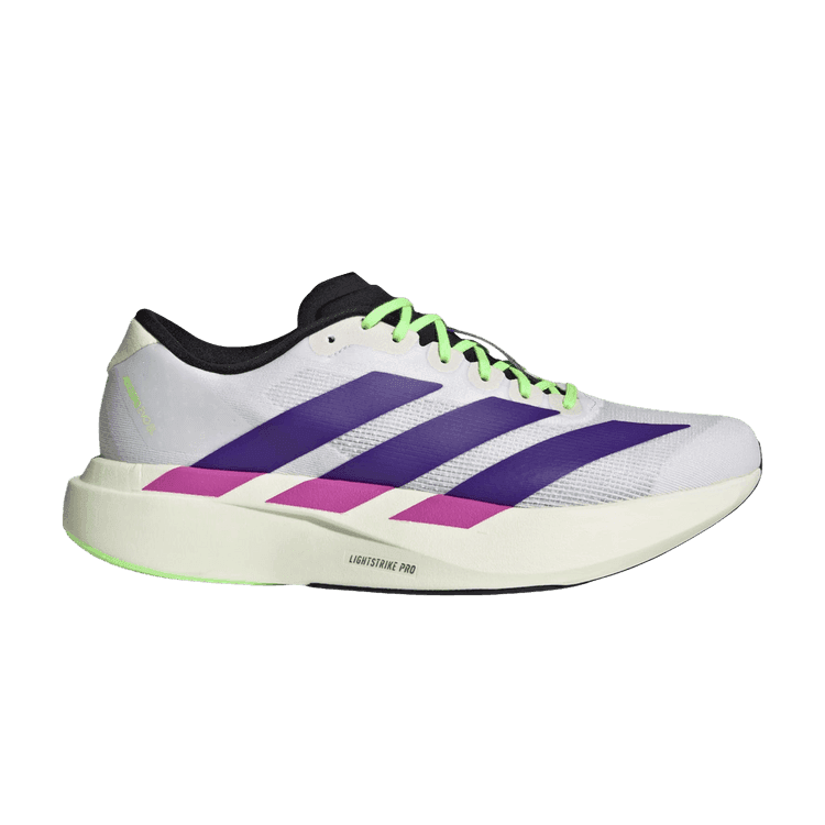 adidas Adizero Evo SL White Purple Lime Burst