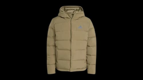 adidas Helionic Climawarm Hooded Down Jacket Olive Strata