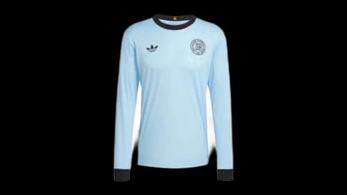 adidas Germany Anniversary Long Sleeve Jersey Clear Blue Black