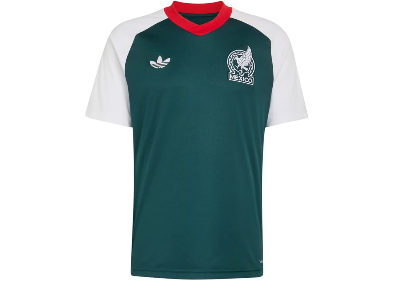 adidas Mexico 26 Away Pre Match Jersey White/Aurora Ivy