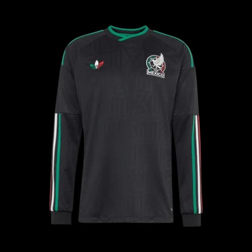 adidas Mexico 26 Third Authentic Long Sleeve Jersey Black