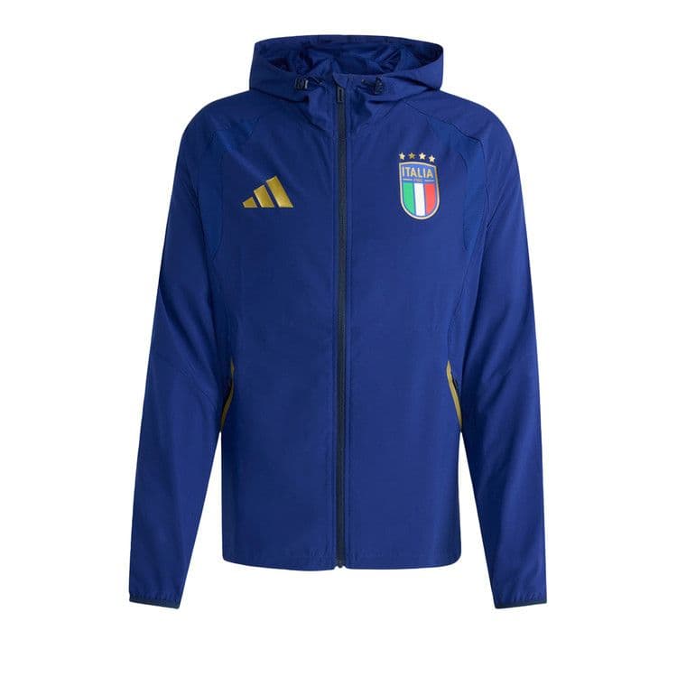 adidas Italy Tiro Travel Full Zip Windbreaker Victory Blue