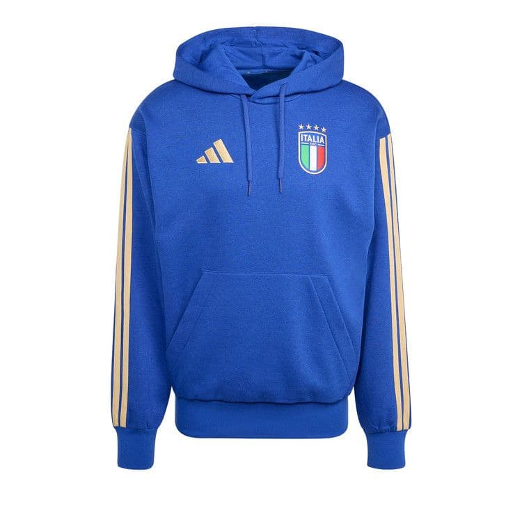 adidas Italy DNA Fleece Hoodie Bold Blue