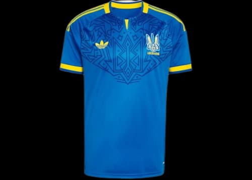 adidas Ukraine 26 Away Jersey Glow Blue