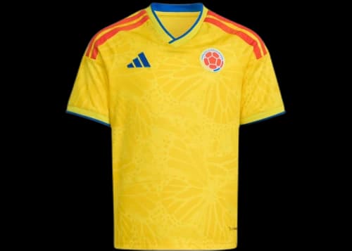 adidas Kids Colombia 2026 World Cup Home Jersey Yellow