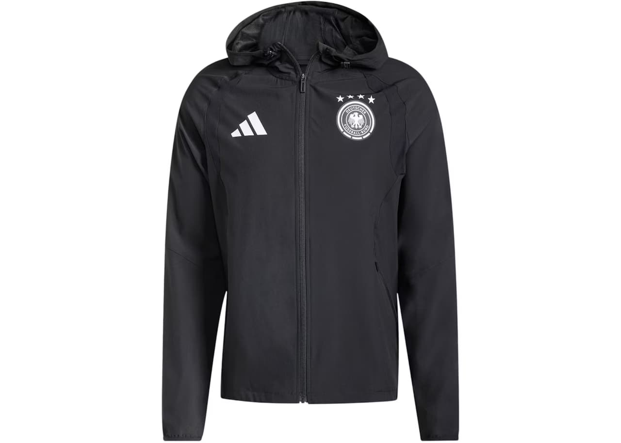adidas Germany Tiro Travel Full Zip Windbreaker Black