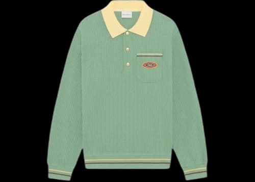 Drole De Monsieur ML Drole Patch L/S Polo Green