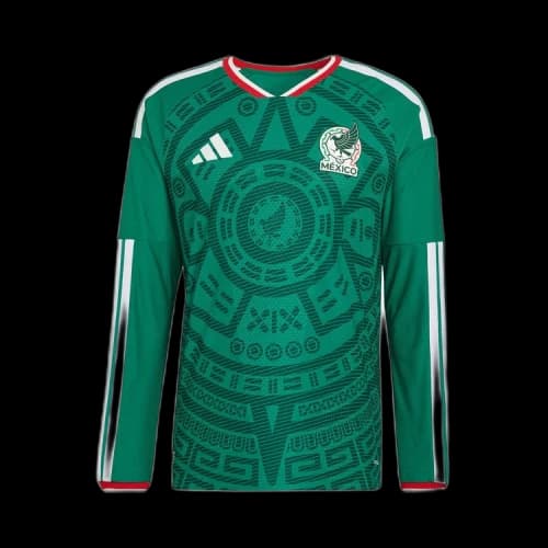 adidas Mexico 2026 Home Authentic Long Sleeve Jersey Bold Green