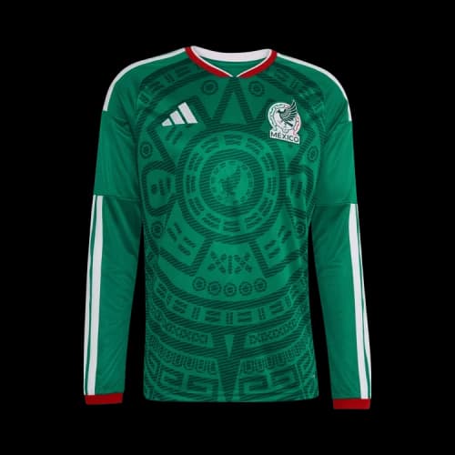 adidas Mexico 2026 Home Replica Long Sleeve Jersey Bold Green