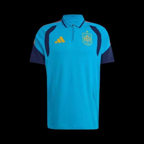 adidas Spain 2026 Tiro Polo Shirt Bold Aqua