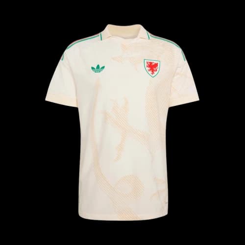 adidas Wales 26 Away Authentic Jersey Chalk White