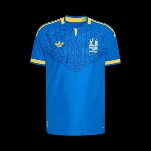adidas Ukraine 26 Away Authentic Jersey Glow Blue