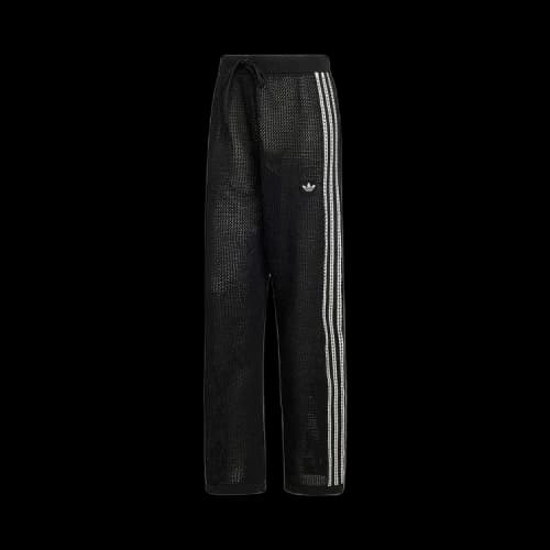 Adidas Knitted Crochet Firebird Track Pants 'Black'