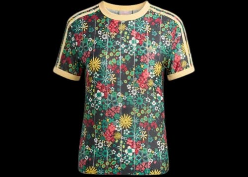 adidas Women's Liberty London 3 Stripes Tee Black/Bold Green/Collegiate Green/EQT Yellow
