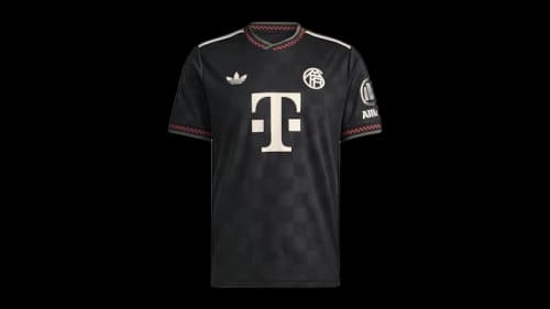 adidas FC Bayern 25/26 Third Jersey Black Halo Ivory