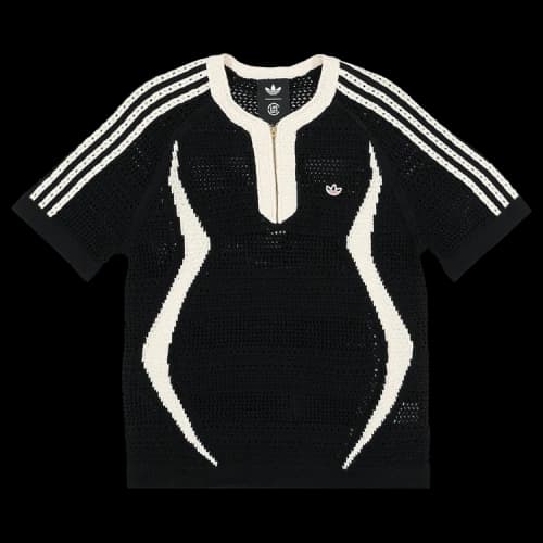adidas CLOT X Adidas Originals Knit Jersey By Edison Chen T-shirt Black/Wonder White