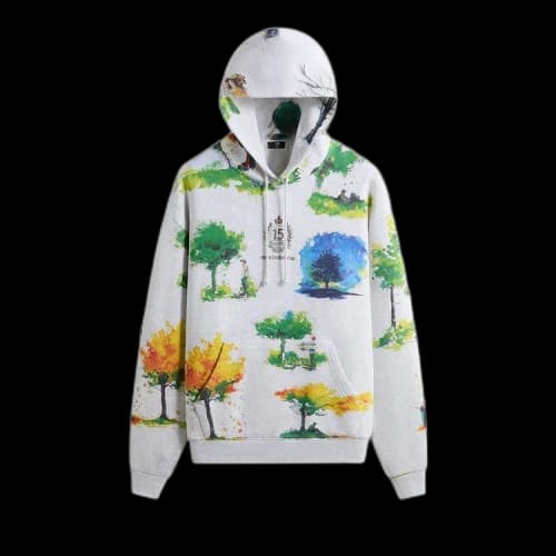 Kith x New Balance Watercolor Nelson Hoodie Light Heather Grey