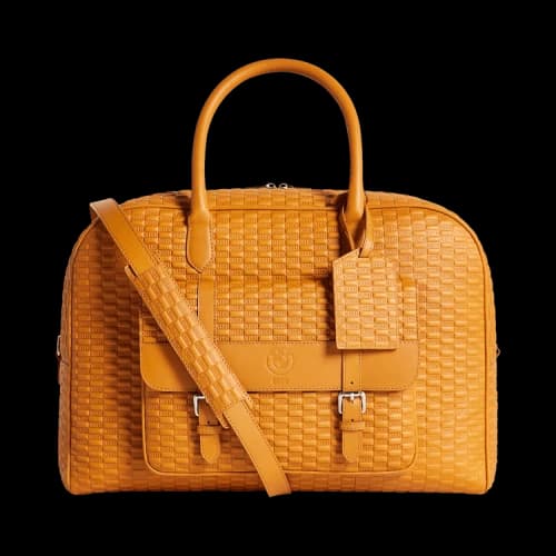 Kith x BMW Leather Overnight Bag Camel