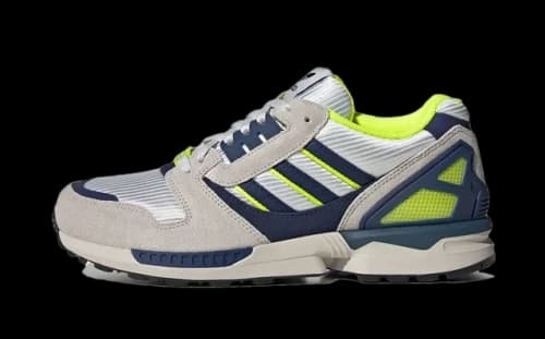 adidas ZX 8000 White Dark Blue Solar Yellow