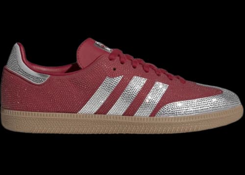 adidas Samba OG Rhinestone Team Victory Red Silver (Women's)
