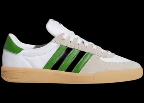 adidas Glenburn White Crew Green Gum