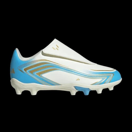 adidas F50 Messi Club Velcro FG MG Little Kid 'Ivory Semi Blue Burst'
