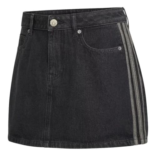 adidas Mid Rise Denim Skirt Asia Sizing 'True Black Denim' (Women's)