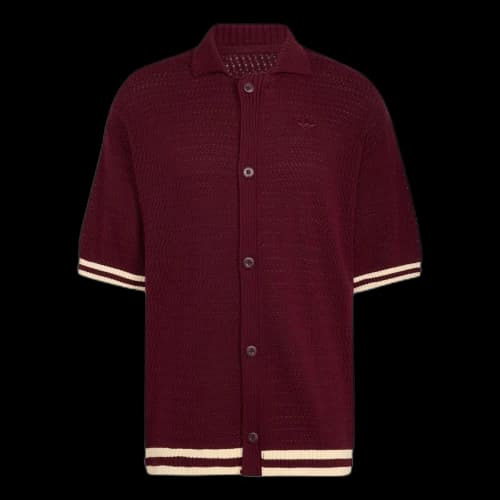 adidas Crochet Jersey Asia Sizing 'Maroon'