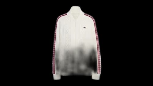 adidas Women's Archive Cutline Knit Track Top Off White