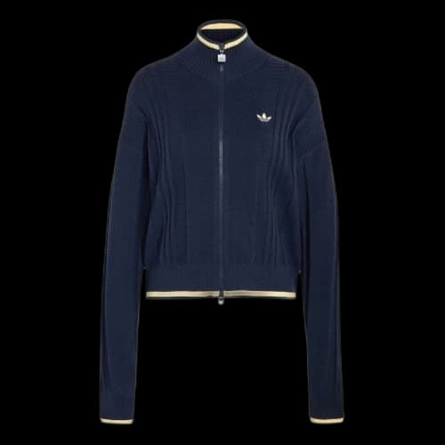 adidas Cable Knit Firebird Track Top Asia SIzing 'Night Indigo' (Women's)