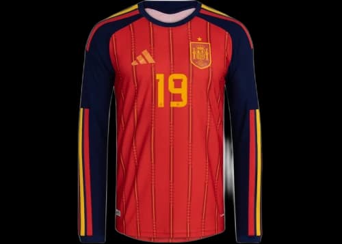 adidas Spain 2026 Home Authentic Long Sleeve Jersey Vivid Red