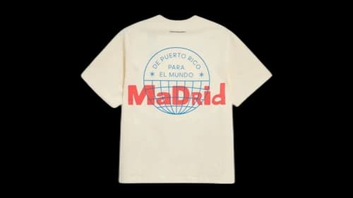 adidas x Bad Bunny DtMF Tour Madrid Heavyweight Merch Tee Cream White