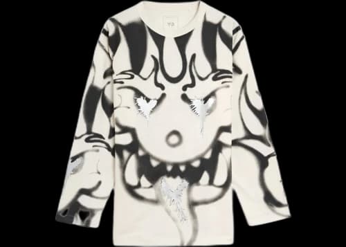 adidas Y-3 Chito Graphic LS Tee white