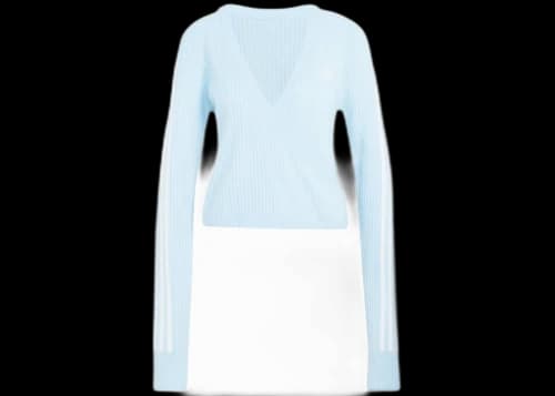 adidas Women's Originals x Jennie Knitted Wrap Around Cardigan Blue