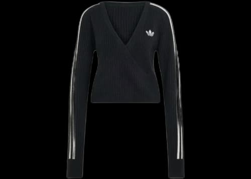 adidas Women's Originals x Jennie Knitted Wrap Around Cardigan Black