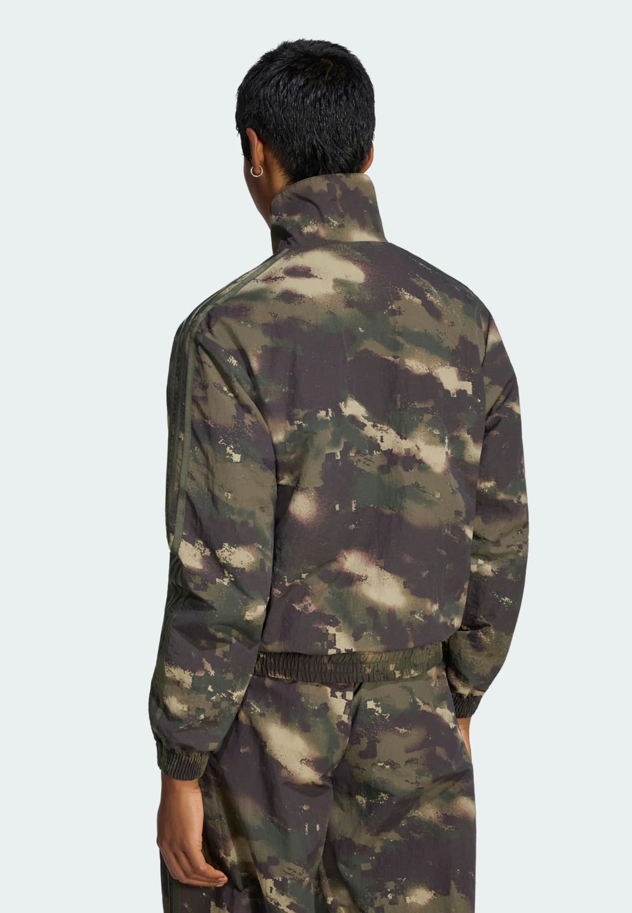 adidas Camouflage Loose Track Top Asia Sizing 'Night Cargo Aurora Coffee Olive Strata' (Women's)