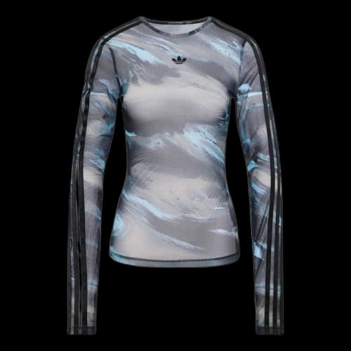 adidas Graphic Mesh T-Shirt Asia SIzing 'Olive Strata Aurora Coffee Crystal Sky' (Women's)