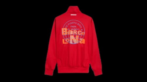 adidas x Bad Bunny DtMF Tour Barcelona Firebird Track Jacket Better Scarlet