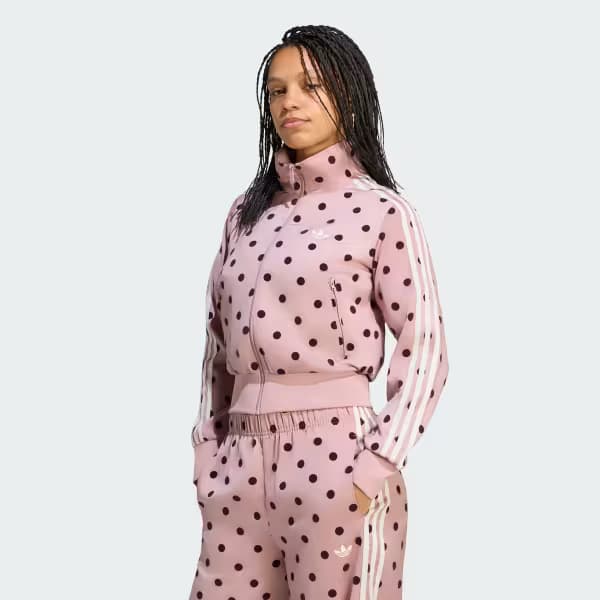 adidas Satin Polka Dots TT Track Top Asia Sizing 'Dual Lilac' (Women's)