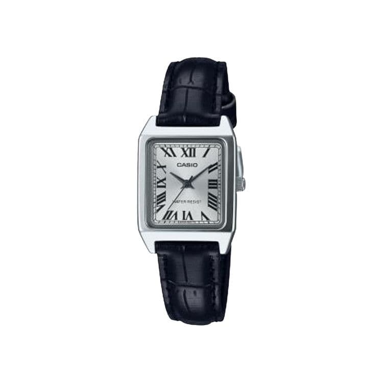 CASIO Leisure Pointer Vintage Leather Squarees Quartzes White Analog
