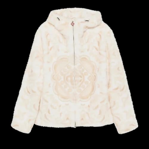 Casablanca Faux Fur Hoodie 'Cream'