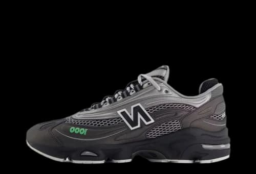 New Balance 1000 Dark Silver Metallic Lime Leaf