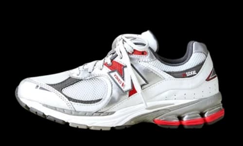 New Balance 2002R Silver Metallic Team Red